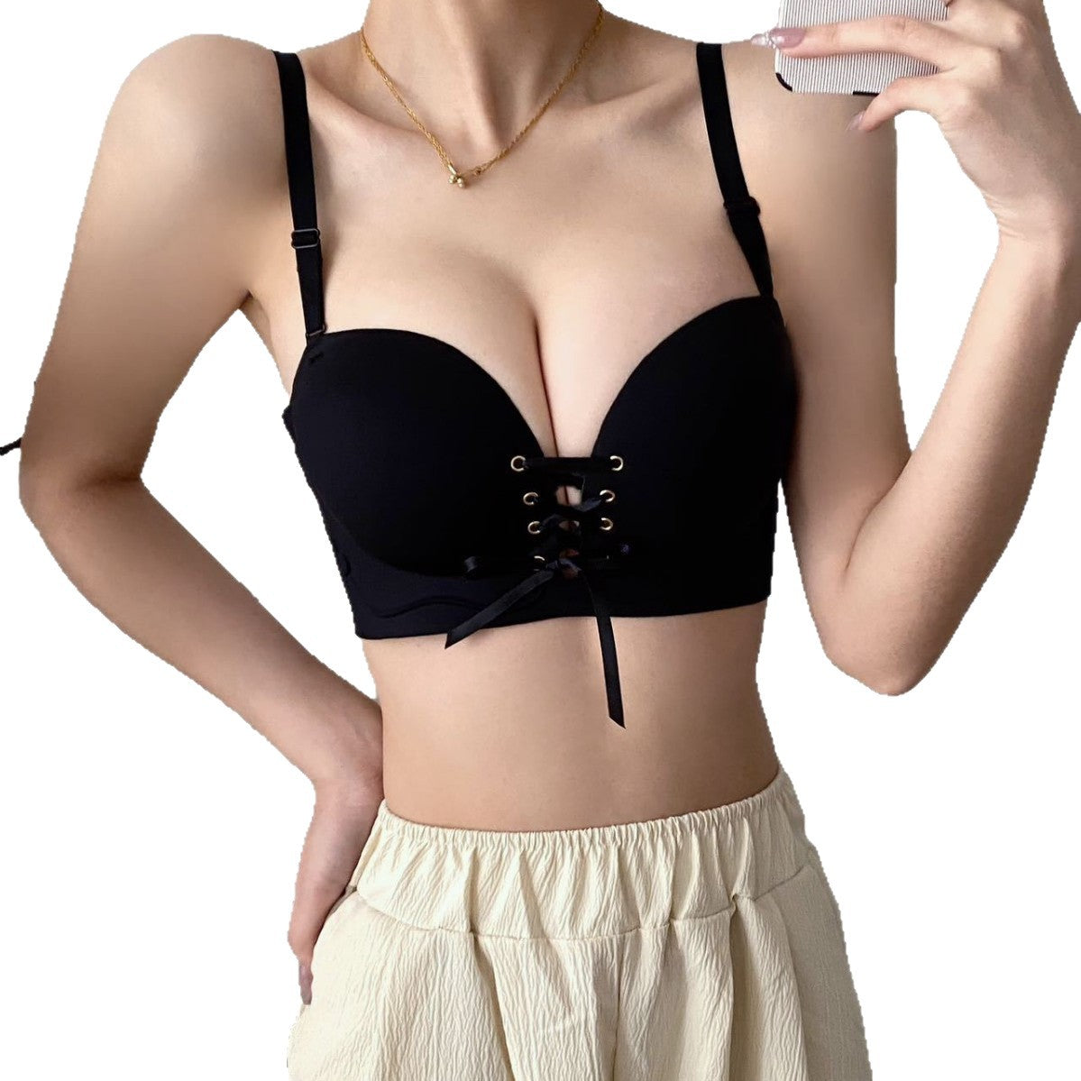 Seamless Push-Up Bra with Convertible Straps