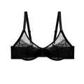 French-style lace bra, ultra-thin mesh gathering underwear